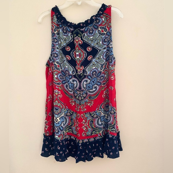 Biła sleeveless Boho tank top with tassels   Size XL - Picture 3 of 12
